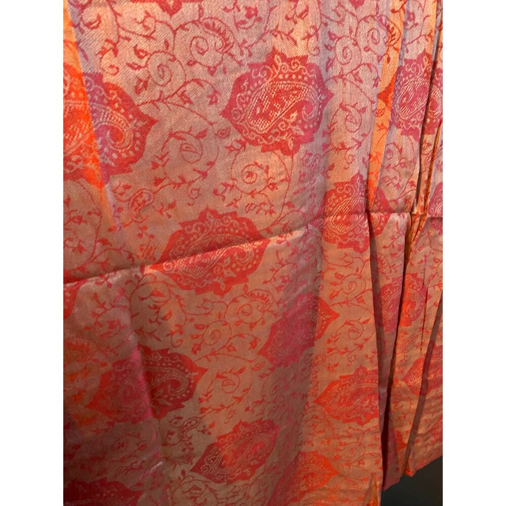 NEW 100% Cashmere Shawl Red & Gold - Picture 4 of 6